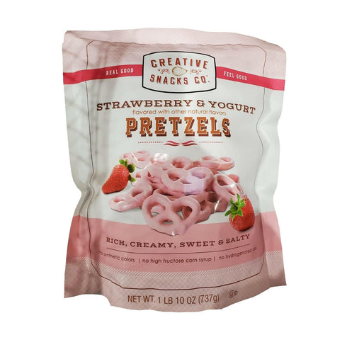 KD Chocolates Creatiive Snecks Co Strawberry and Yogurt Pretzels 26 Ounce
