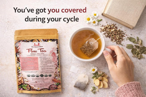 Generic Yoni Intimate Wellness Period Flow Cycle PMS Support Natural Herbal Tea for Bloating, Ease Menstrual Pain