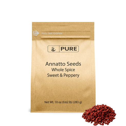 Pure Original Ingredients Annatto Seeds (10 oz) Whole Seeds, Sweet & Peppery for Cooking & Baking