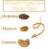 2 Honey Roasted Nut Mix Candied Nuts, Sweet Nuts Peanuts, Almonds & Cashews, Golden Honey Glaze, Resealable Bag, Pounds