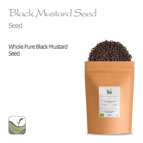 Black Mustard Seeds Whole Organic - Brown Mustard Seed Spicy Ingriedient - Dark Mastard Seed - Black Mustard Seeds