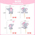 Finduat 48 Pieces Pink Elephant Cupcake Toppers for Girl Baby Shower Decorations, Baby Girl Birthday Party Supplies