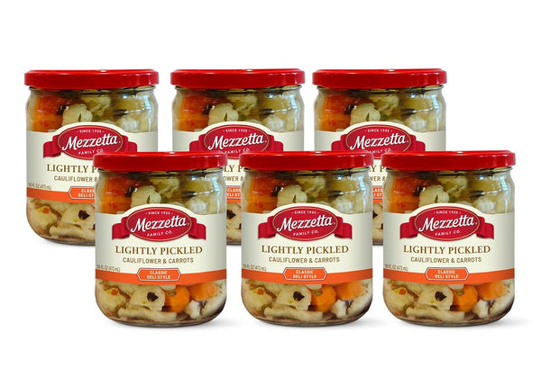 Mezzetta Pickled Vegetables Cauliflower and Carrots Brined for Classic Deli-Style Flavor Crunchy