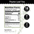 Buddha Teas Organic Thyme Leaf Herbal Tea - Caffeine Free - Antioxidants & Minerals - 18 Tea Bags