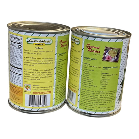 Generic 20 Linstead Market Jamaica Callaloo, Traditional Jamaican Spinach, Nutritious Green Leafy Vegetable, Calories