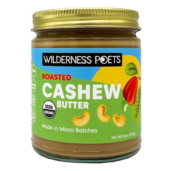 Wilderness Poets, Organic Roasted Cashew Butter - (8 Ounce Glass Jar) -