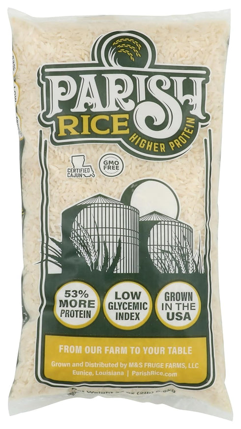 Parish White Rice High-Protein Rice with Low Glycemic Index Locally Grown Long-Grain