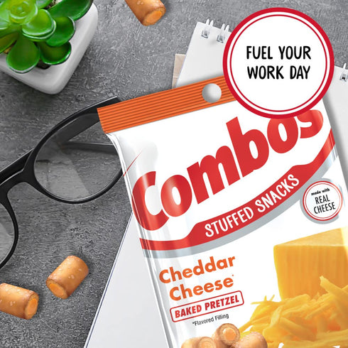 Packs, 6.3-Ounce (Pack 12) COMBOS Cheddar Cheese Pretzel Baked Snack Cheese Crackers Snacks, Bag Bulk Box
