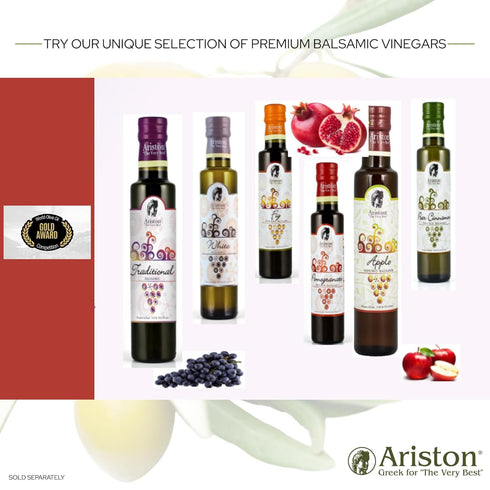 16.9 oz (500ml) Ariston "The Very Best" Premium Balsamic Vinegar Barrel Aged, Gourmet Quality, Product of Italy Vegan