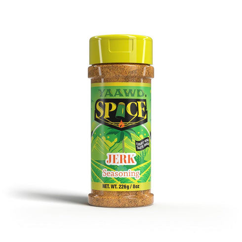 Yaawd Spice - Authentic Jamaican Gourmet Jerk Seasoning, Caribbean Dry Rub Powder 8oz with Scotch Bonnet & Pimento for
