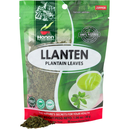 HANAN PERUVIAN SECRETS |100% 1.06 oz 30g Plantain (Llanten) Loose Herbal Tea Natural Herb from the Andes Mountains | /