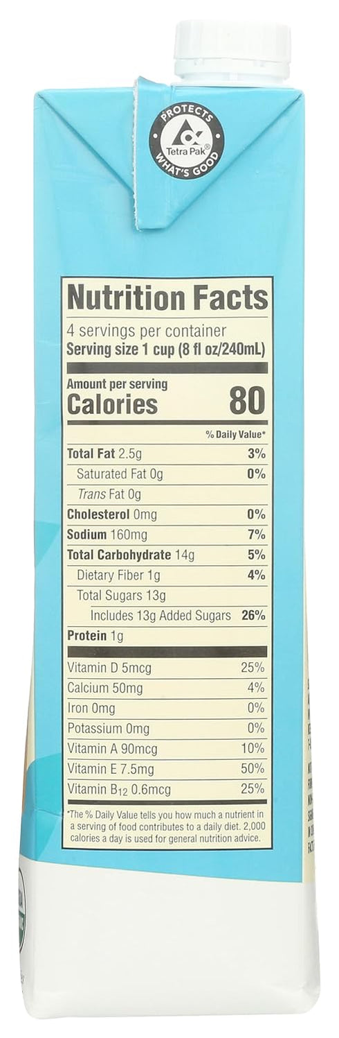 365 32 Oz by Whole Foods Market, Organic Vanilla Almond Milk, Vegan, Low-Fat, Fl