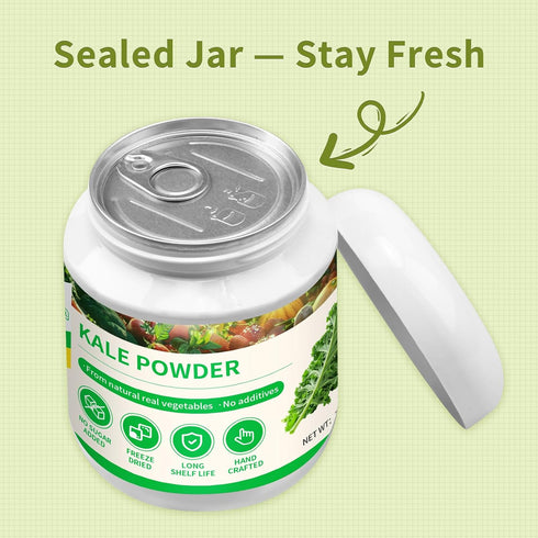 GaoGaoFen Powder,7.05oz/200g, Kale Natural Fresh Vegetable Powder,Green Superfood for Kale Drink,Cooking Salad
