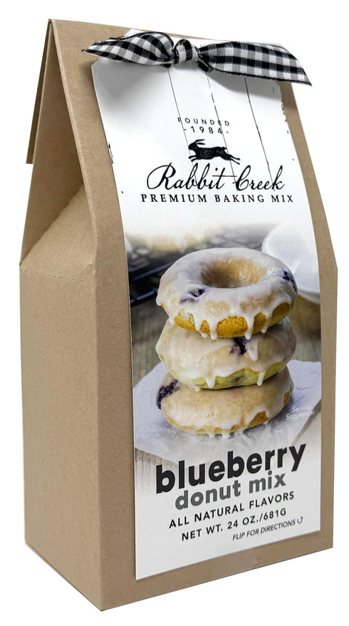 Rabbit Creek Blueberry Donuts Mix With Glaze Included Baked Donuts, Not Fried