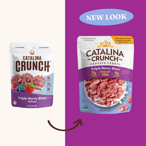 11g 8 oz. (Pack 2) Catalina Crunch Protein Cereal - Sugar Free Breakfast Cereal with of Protein - Gluten Free - Triple