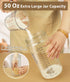 50oz 2 Pack) Sourdough Starter Jar Kit, Large Capacity Sourdough Jar, Wide Mouth Sourdough Bread Starter Kit