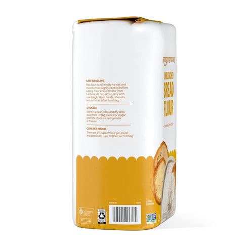 5 Lb Amazon Grocery, Enriched Bread Flour, Unbleached
