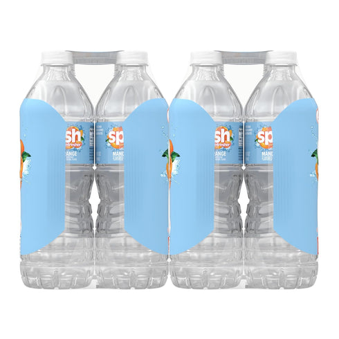 16.9 Oz 24 Pack SPLASH REFRESHER Flavored Water Beverage, Mandarin Orange Flavor, Fl Plastic Bottles