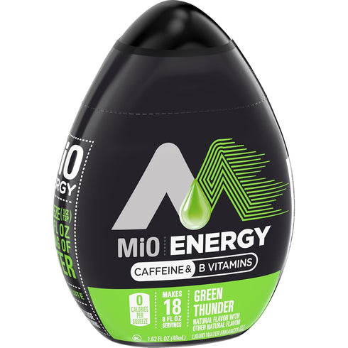 1.62 (Pack 12) MiO Energy Liquid Water Enhancer, Green Thunder, Ounce