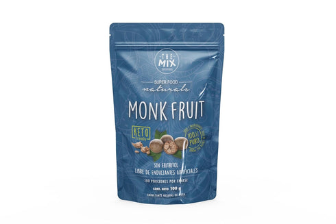 100% (100 The Mix Superfoods, Monk Fruit PURE, NO erythritol, NO artificial, JUST monk fruit g)