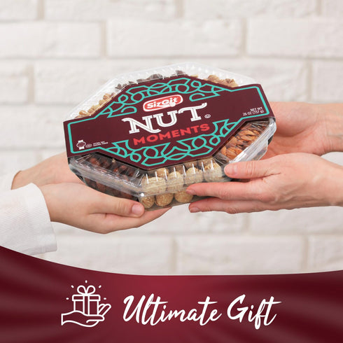 26oz 7 Easter Nut Gift Baskets, Mixed Nut Gift Box of Sectional Platter, Ideal Nut Assortment for Holidays, Birthdays