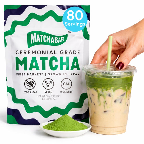 Matchabar Matcha Powder (80g) - Ceremonial Grade Authentic Japanese Matcha Green Tea