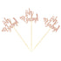 Ercadio 24 Pack Oh Baby Cupcake Toppers Rose Gold Glitter Cake Decorations for Baby Shower Birthday Party
