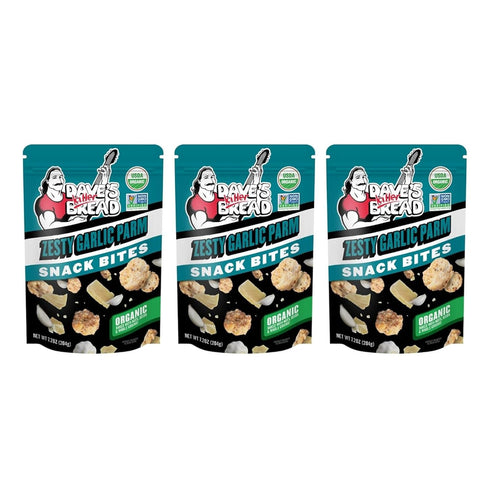 Dave's Killer Bread ZESTY GARLIC PARM SNACK BITES, 7.2 OZ with Branded