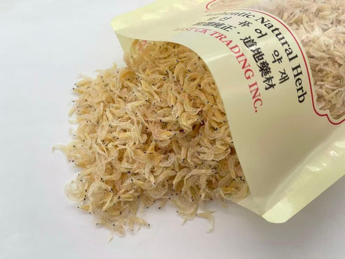 6oz, Sweet Post Dried Shrimps, Wild-Caught White Dried Shrimps, Calcium-Rich, Low-Sodium, Premium Dried Seafood