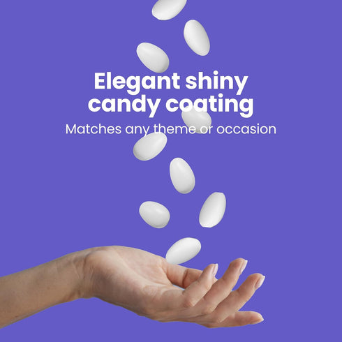 (2 lb) Cambie Jordan Almonds | Bright White Candy Almond | Premium Roasted Almonds with a Sweet Sugar Coating |