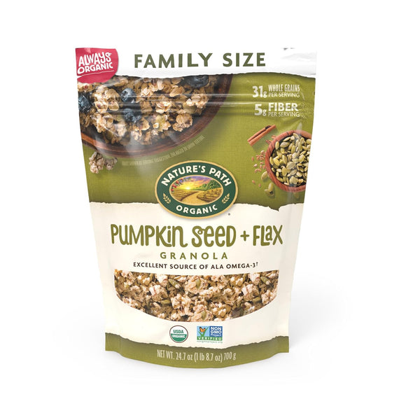 Nature's Path Organic Pumpkin Seed + Flax Granola, 24.7 oz (Pack of