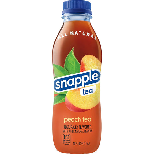 16 oz Pack 12 Snapple Peach Tea, fl recycled plastic bottle
