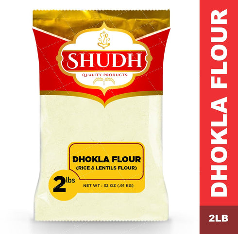 2 LB Shudh DHOKLA FLOUR (RICE & LENTILS FLOUR) ~ All Natural | Vegan | Gluten Friendly | Non-GMO