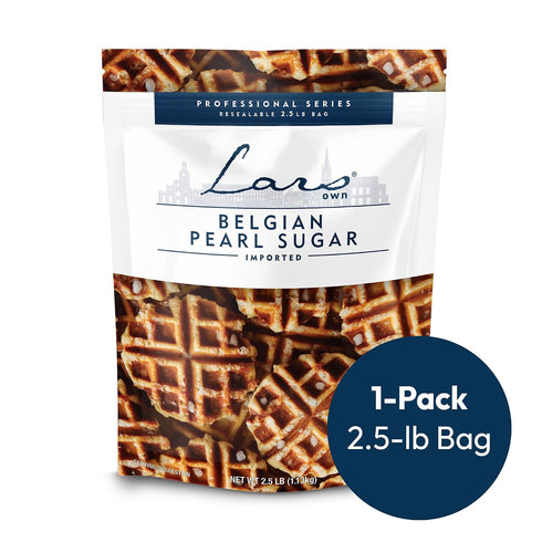 1-Pack, 2.5-lb Lars Own Professional Series Belgian Large Pearl Sugar Resealable Bag Large Crystals for Caramelization