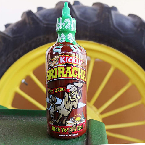 KICKIN' Sriracha Hot Sauce – Sriracha Hot Chili Sauce - Perfect Gourmet Gift for the Hot Sauce Fan – Try if you dare.