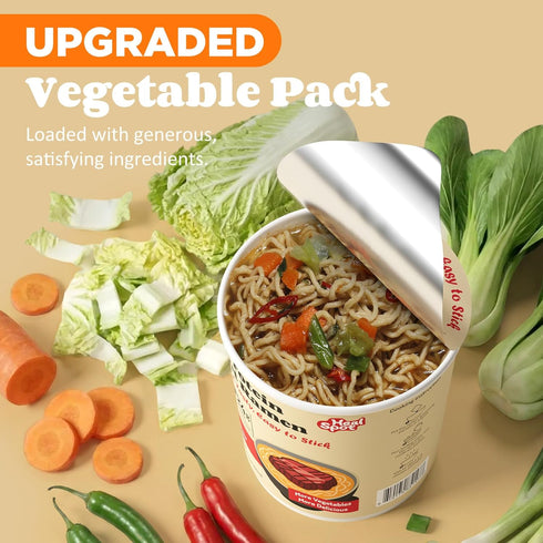 Pack (6 32g 50% HealSpot High Protein Instant Ramen Variety Cups) - Plant-Based Protein, Non-Fried, Low Carb, Keto