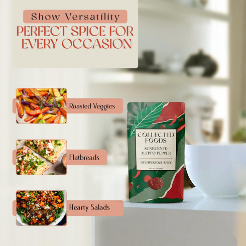 Set, Vegan Spice Gift Gourmet Seasoning Collection by NYC Chefs | Includes Zaatar, Umami Powder, Tuscan Blend, Harissa