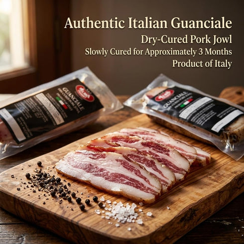 3 8 oz (227g) Pack 2 Alma Gourmet Guanciale From Italy Italian Dry-Cured Pork Jowl, Aged Approximately Months Imported