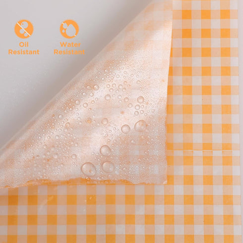 GeeRic 9.84 13.78 Inch, 100 Mother's Day Waxed Deli Paper Sheets for Food Wraping, * Pcs Food Basket Liners