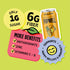 6g 1g Immunity 12 oz (pack 12) Popwell Tropical Mango Better-For-You Prebiotic Soda, with Fiber, Sugar, Vitamins