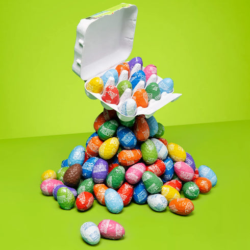 12 Tony's Chocolonely Mini Easter Eggs Assortment in Foil - Fairtrade Belgian Family Chocolate Gifts Box