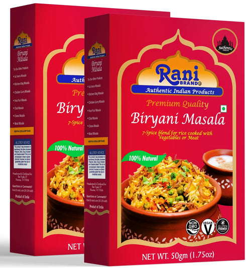 Rani Biryani Masala Curry (7-Spice Blend for Indian Rice Dishes) 1.75oz (50g) - All Natural, Vegan, Gluten Friendly