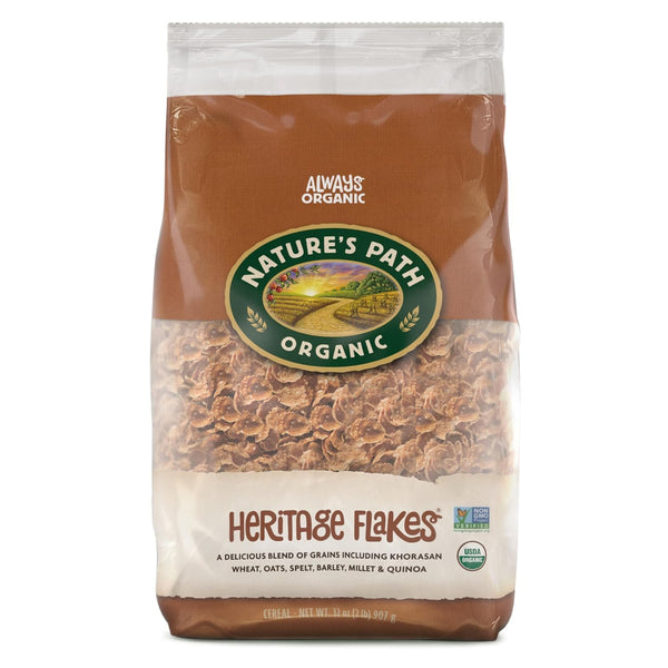 Nature's Path Organic Heritage Flakes Cereal, 32 oz (Pack of 1), Ancient