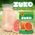 Pack, 14.1 oz (Pack 6) Zuko Grapefruit Powdered Drink Mix Family No Added Sugar Needed