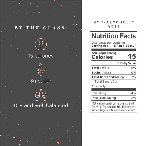 750 ml (1 Joyus Non-Alcoholic Rose Wine, Award Winning Best In Class Dealcoholized Wine, Light & Refreshing, Low Sugar
