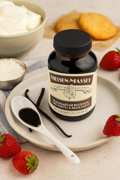 10 oz Nielsen-Massey Pure Vanilla Bean Paste, | All-Natural, Certified Kosher Premium Baking & Cooking Vanilla