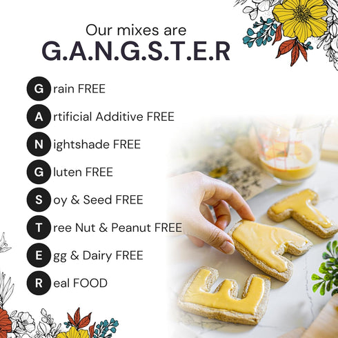 eat G.A.N.G.S.T.E.R. Sugar Cookie Mix - Allergy-Friendly Baking Mix, Grain-Free, No Dairy, Nuts, Gluten, Dairy