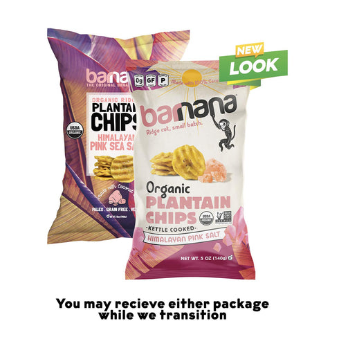 5 8 Pack Barnana Organic Plantain Chips - Himalayan Pink Salt - Ounce, Plantains - Barnana Salty, Crunchy, Thick Sliced