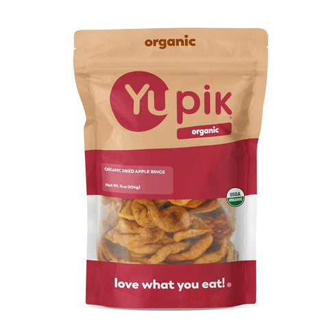 Yupik Organic Dried Apple Rings, 1 lb (16 oz), Kosher, Soft Dried