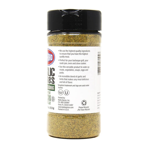 5.5 oz (Pack 6) Kingsford Badia Garlic & Herbs All-Purpose Seasoning